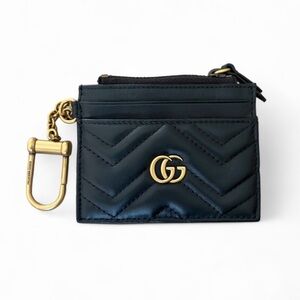 Gucci Black Wallet with Gold Accents